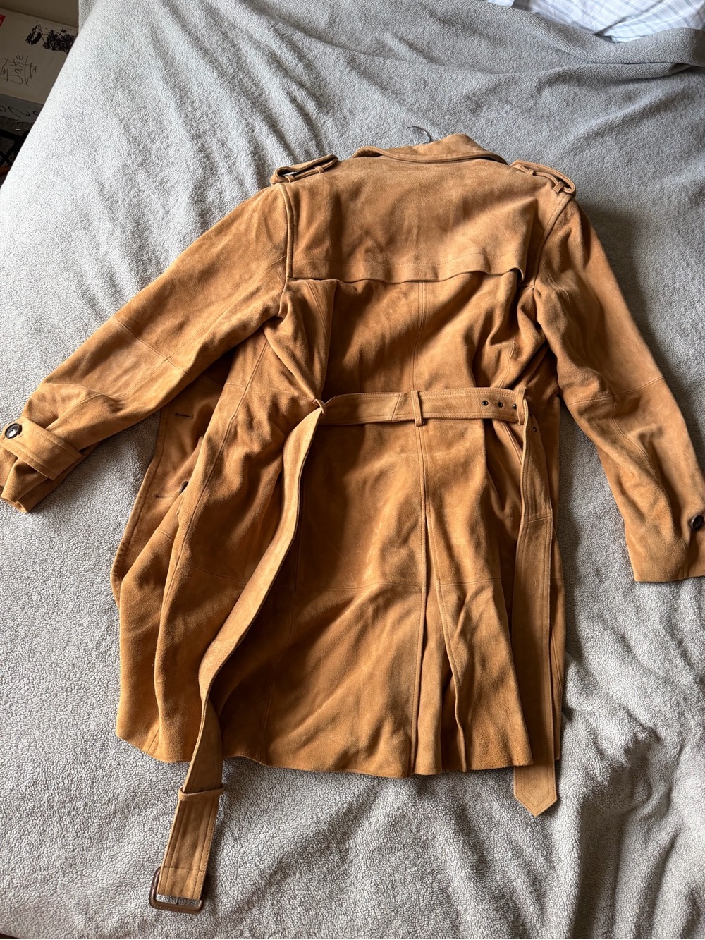 Banana Republic - Heritage Suede Trench Coat - Tan - Never Worn - Picture 3 of 11